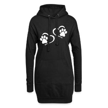 Hund Dog - Hoodie-Kleid - Schwarz - Vorne