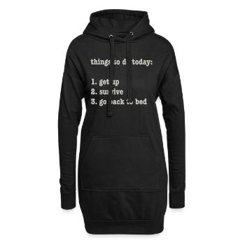 Liste de contrôle - Sweat-shirt à capuche long Femme - noir - Devant