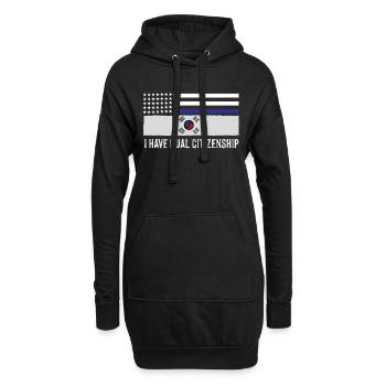 I Have Dual Citizenship Half Korean - Hoodie Dress - black - Front