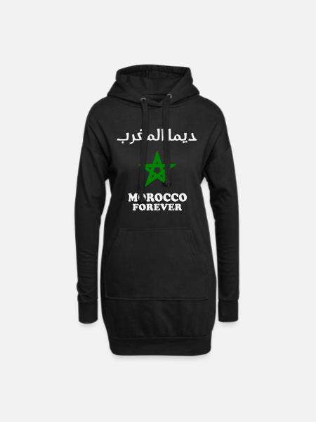 Dima maghrib - Marokko - Hoodie-Kleid - Schwarz