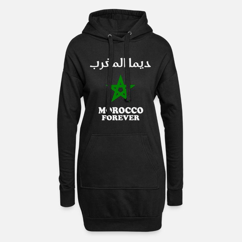 Dima maghrib - Marokko - Hoodie-Kleid - Schwarz