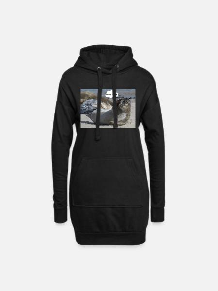 Robbe - Hoodie-Kleid - Schwarz