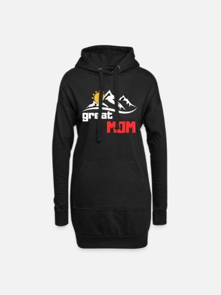 great Mom - Hoodie Dress - black