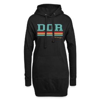 DDR Ostdeutschland - Hoodie-Kleid - Schwarz - Vorne