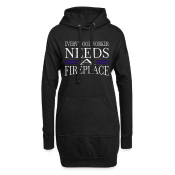 dad gift idea tree feller lumber birthday - Hoodie-Kleid - Schwarz - Vorne