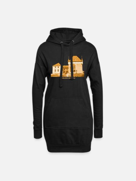 Burgau Wasserschloss Düren Nordrhein-Westfalen - Hoodie-Kleid - Schwarz