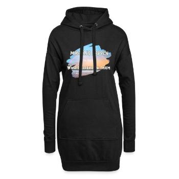 Miracles Happen - Hoodie-Kleid - Schwarz - Vorne