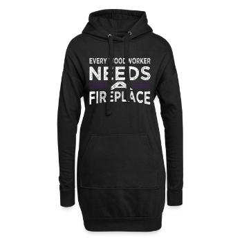 Arboriculture Cutter Job Hearbeat Arboriculteur - Sweat-shirt à capuche long Femme - noir - Devant