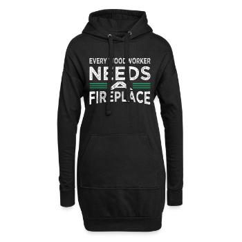 americas blogger woodcutter quote funny sayings - Hoodie-Kleid - Schwarz - Vorne