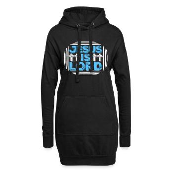 Jésus est Seigneur Croyez Croix Christ Foi Chrétien - Sweat-shirt à capuche long Femme - noir - Devant