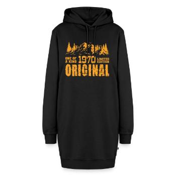 1970 - 1970 Geburtstagsgeschenk - Hoodie-Kleid - Schwarz - Vorne