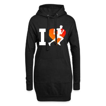 Jogging Homme Running Fond Femme - Sweat-shirt à capuche long Femme - noir - Devant