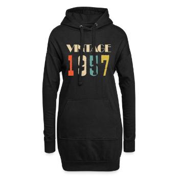 1990 Vintage Édition limitée Cadeau - Sweat-shirt à capuche long Femme - noir - Devant