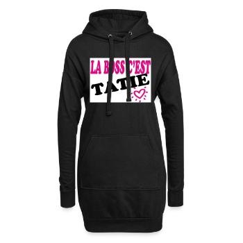 Der Chef ist TATIE - Hoodie-Kleid - Schwarz - Vorne