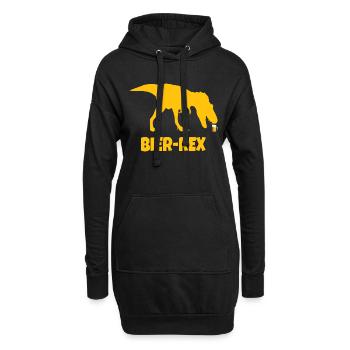 Bier Bier-Rex Humor Dino T-Rex - Hoodie-Kleid - Schwarz - Vorne