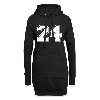 24 - Hoodie-Kleid - Schwarz - Vorne