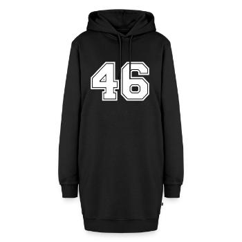 46 - Hoodie-Kleid - Schwarz - Vorne