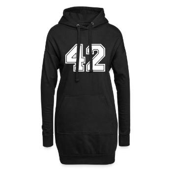 42 - Hoodie-Kleid - Schwarz - Vorne