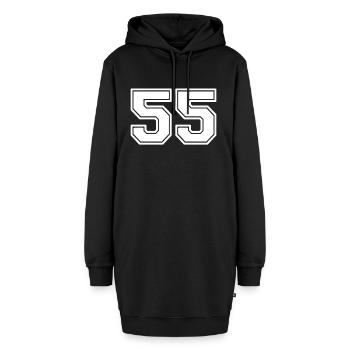 55 - Hoodie-Kleid - Schwarz - Vorne