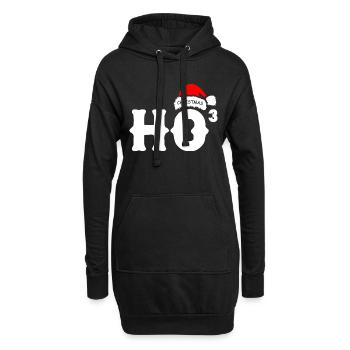 HoHoHo Noël - Sweat-shirt à capuche long Femme - noir - Devant