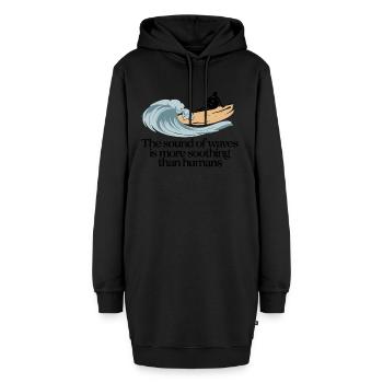 ALS MENSCHEN - Hoodie-Kleid - Schwarz - Vorne - AI Model Female 172 light (172cm)