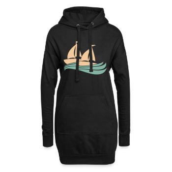 Deux navires Régate par équipe Régate de voile de compétition - Sweat-shirt à capuche long Femme - noir - Devant