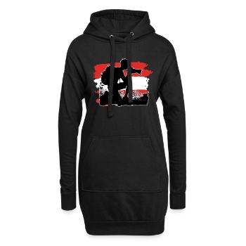 Austria Flag Photographer - Hoodie Dress - black - Front