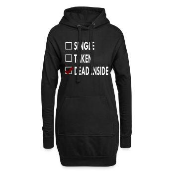 SINGLE DEAD INSIDE - Sweat-shirt à capuche long Femme - noir - Devant