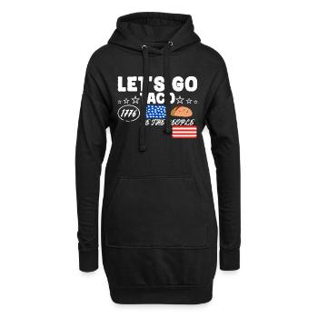 Lass uns taco gehen - Hoodie-Kleid - Schwarz - Vorne