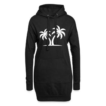 Palme Symbol Insel - Hoodie-Kleid - Schwarz - Vorne