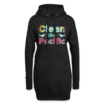 Reinigung des Pazifik - Hoodie-Kleid - Schwarz - Vorne