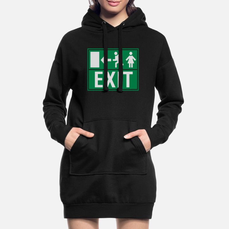 EXIT (FIRE EXIT) Sweat-shirt à capuche long Femme