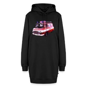 Barkas B1000 Feuerwehr - Hoodie-Kleid - Schwarz - Vorne