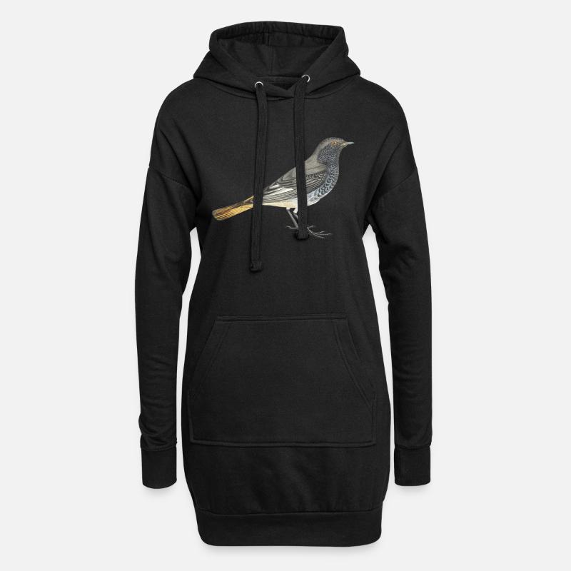 Hausrotschwanz - Hoodie-Kleid - Schwarz