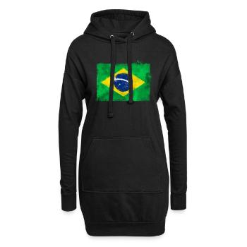 Brasil - Sweat-shirt à capuche long Femme - noir - Devant