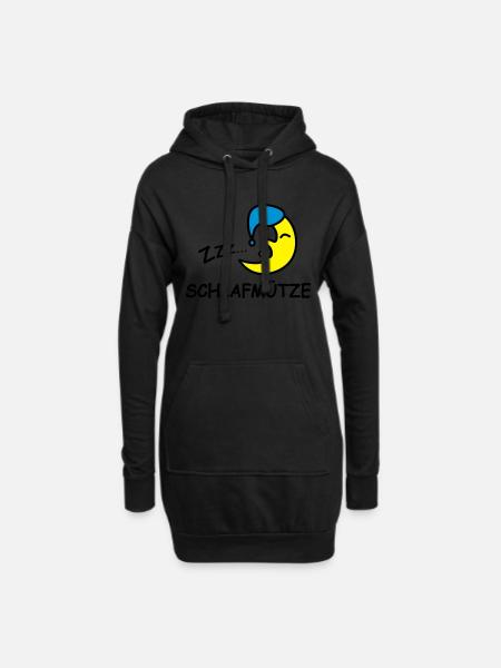 Schlafmütze - Hoodie-Kleid - Schwarz