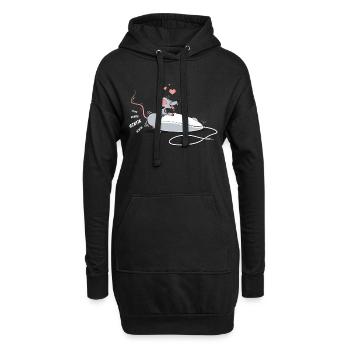 The Mouse... - Sweat-shirt à capuche long Femme - noir - Devant