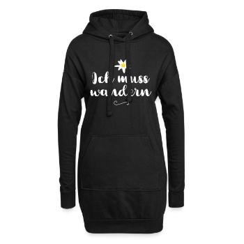 Je dois faire de la randonnée - Sweat-shirt à capuche long Femme - noir - Devant