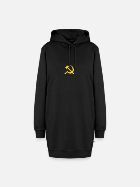 Hammer und Sichel - Hoodie-Kleid - Schwarz