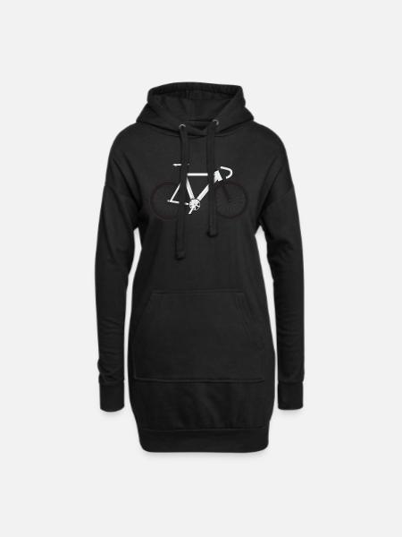 bicycle - Hoodie Dress - black