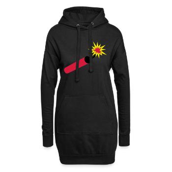 dynamit___f3 - Sweat-shirt à capuche long Femme - noir - Devant