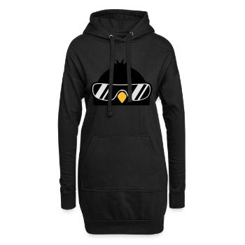 Cool Penguin Bird - Hoodie-Kleid - Schwarz - Vorne