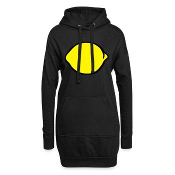 Zitrone - Hoodie-Kleid - Schwarz - Vorne