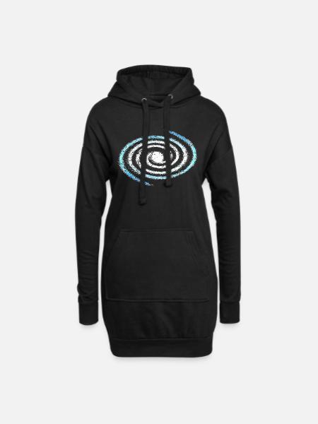 Spiral galaxy, universe, cosmos, milky way - Hoodie-Kleid - Schwarz