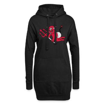 evil devil demon hell devil satan crawling pacifie - Hoodie Dress - black - Front