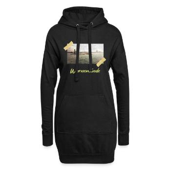 Warnemünde Vintage Photo - Hoodie-Kleid - Schwarz - Vorne
