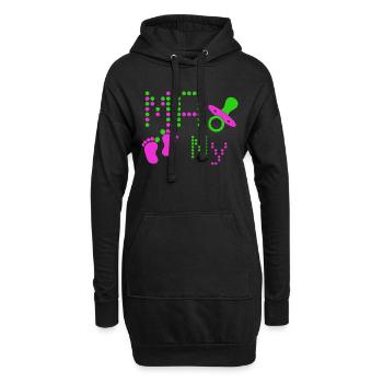 Mamy - Sweat-shirt à capuche long Femme - noir - Devant