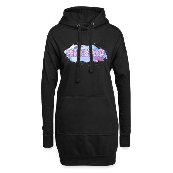 Ocean Sublimation - Hoodie Dress - black - Front