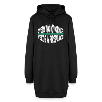 funny quote americas forestry logging - Hoodie-Kleid - Schwarz - Vorne