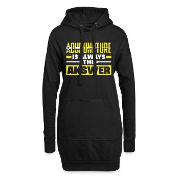 L’acupuncture est toujours la réponse - Sweat-shirt à capuche long Femme - noir - Devant